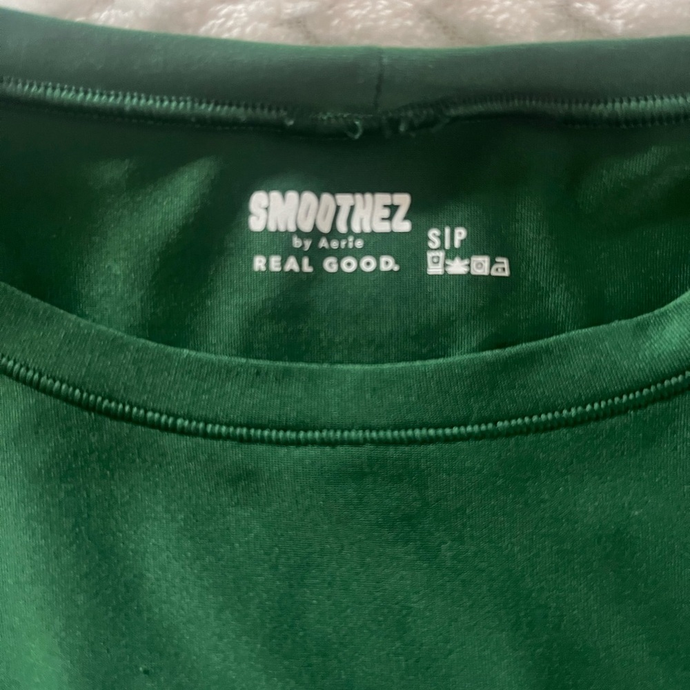 Aerie Smoothiez Deep Green Tee